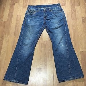 TRUE RELIGION Joey distressed 36W bootcut jeans